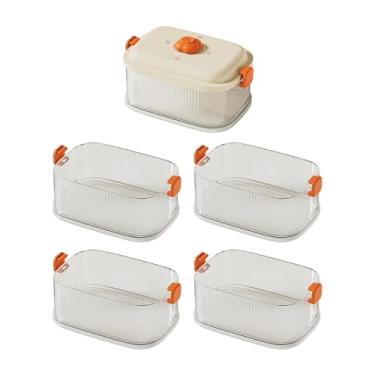 Imagem de Bothyi Recipiente para armazenamento de alimentos, recipiente para arroz, empilhável para cereais, alimentos secos, balde para farinha, caixa de