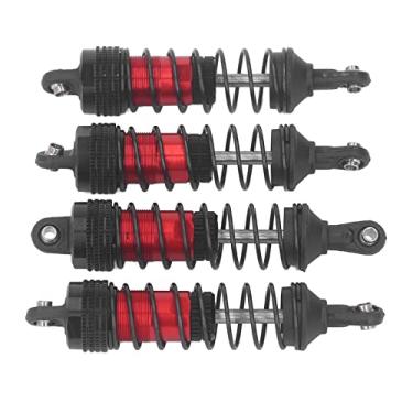 Imagem de SUNGOOYUE Alta Flexibilidade RC Absorção de Choque de Veículos 4pcs Alumínio de Alumínio Dampers Traseiros Dianteiros (Vermelho)