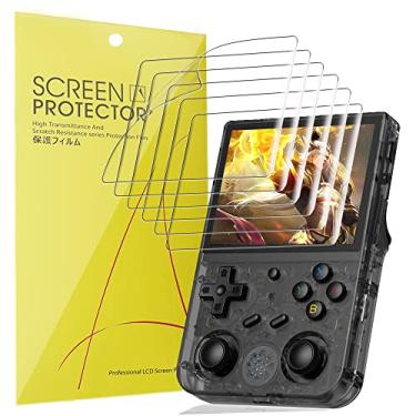 Imagem de Lamshaw Película protetora de tela compatível com Anbernic RG353V, pacote com 6, película transparente de TPU de cobertura total compatível com Anbernic RG353V Retro Video Game Console de 3,5" (pacote com 6)