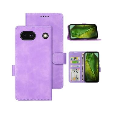 Imagem de Eastcoo Capa carteira flip para Google Pixel 8a, [couro PU + amortecedor TPU] [3 compartimentos para cartão] [Função de suporte] [Fecho magnético] Capa protetora à prova de choque para Google Pixel 8a