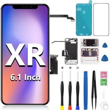 Imagem de Substituição de tela para iPhone XR com sensor de proximidade do alto-falante frontal 3D Touch LCD Display digitalizador com kit de reparo para modelo A1984 A2105 A2106 A2108 6,1 polegadas