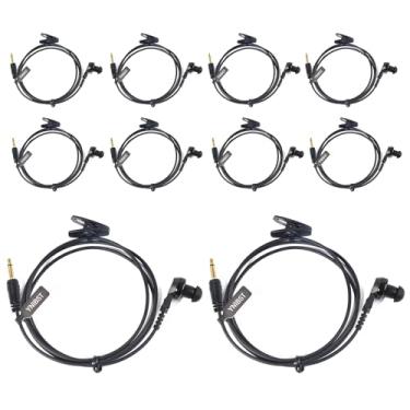 Imagem de YNIBST Fone de ouvido intra-auricular de vigilância de 3,5 mm para ouvir/receber apenas para Walkie Talkies Ham Transceptores e microfones de alto-falante de rádio (pacote com 10)