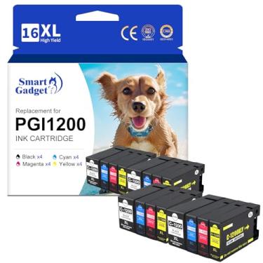 Imagem de Smart Gadget Cartucho de tinta de substituição compatível para Canon PGI-1200XL PGI-1200 XL para uso com impressora Maxify MB2720 MB2320 MB2120 MB2350 MB2050 MB2020 (4 pretas, 4 ciano, 4 magenta, 4