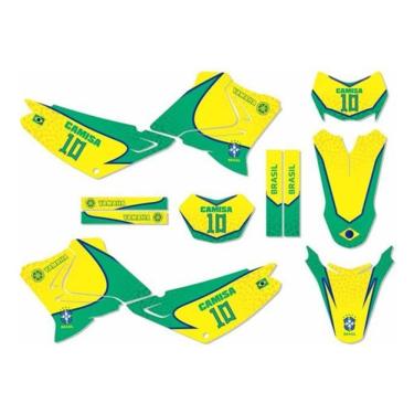 Imagem de Kit Adesivo Moto Cross Trilha Yh Xtz 125 Copa Brasil Lm284