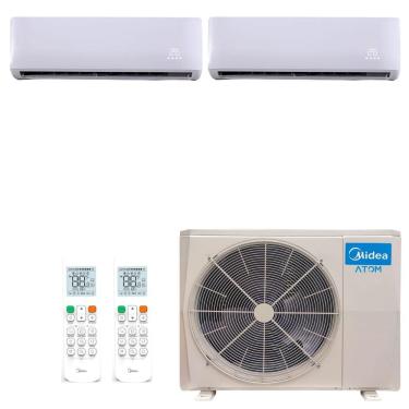 Imagem de Ar Cond Split Inverter Midea 28000 BTUs (2x 9000 Hi Wall) Quente/Frio - 220V