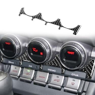 Imagem de FINMOKAL Painel de fibra de carbono AC ar condicionado interruptor botão painel acabamento capa compatível com Subaru BRZ Toyota GR86 2022 2023 2024 (apenas compatível com RHD)