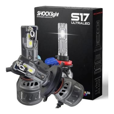 Imagem de Kit Lâmpada H4 Ultra Led S17 Shocklight 10.000lm 6k Branco