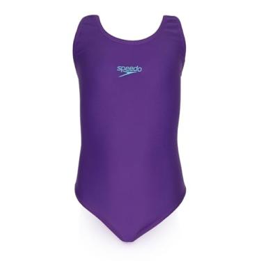 Imagem de Maiô Juvenil, Speedo, Vital 3, Lycra Lisa com Costas Nadador, tamanho 14 - Roxo