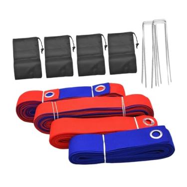 Imagem de UGPLM Linhas de vôlei de praia para areia, âncoras de areia e bolsa de rede, linhas de de vôlei com resistência aprimorada às intempéries