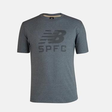 Imagem de Camiseta Masculina NB Concentração SPFC 2025, Cinza Blacktop, M
