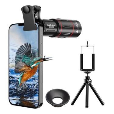 Imagem de Lente teleobjetiva 18X, lente teleobjetiva Evil eye Hight Power com tripé, acessório de lente de celular para Android e iPhone, Samsung e a maioria dos smartphones