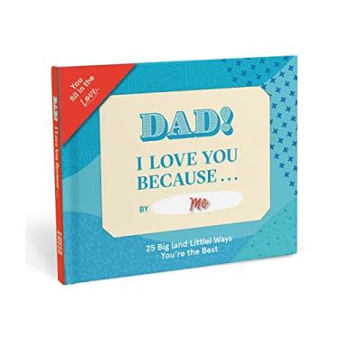 Imagem de Knock Knock Livro e diário de presente Dad, I Love You Because (25 solicitações), 12,7 x 14,7 cm: Fill in the Love Because