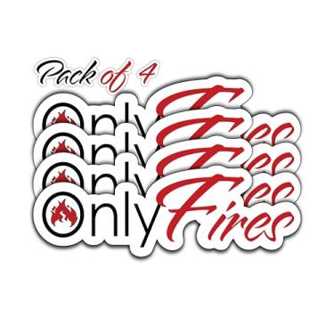Imagem de THATS IT - Adesivo Only Fires - Vinil Only Fires Sticker for Car, Truck & Van - Uso interno e externo para laptop - Decalque impermeável para capacete - Decalque removível Extintor de Incêndio