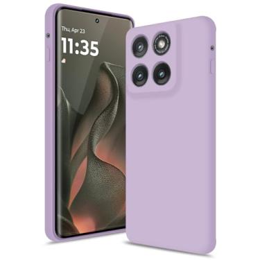 Imagem de Btstring Capa para Motorola Edge 2025 5G, capa de silicone macio com proteção de câmera atualizada, capa fina à prova de choque com forro de microfibra antiarranhões, roxa