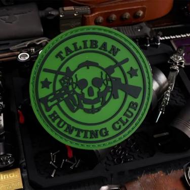 Imagem de Patch de moral do clube de caça - Emblema tático de PVC de caveira Airsoft para equipamentos militares, mochilas, bonés de beisebol de operador, porta-placas e coletes - adesivos de moral
