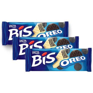 Imagem de Chocolate Bis Lacta Oreo com 100,8g | Kit com três unidades