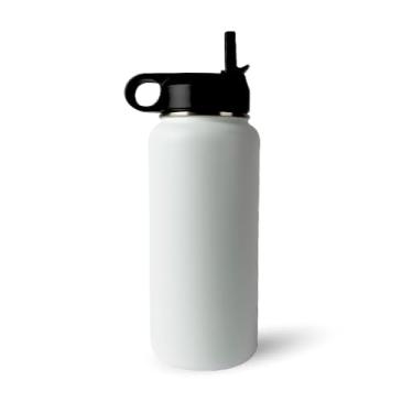 Imagem de Garrafa Térmica Com Canudo P-1599 1000ML - Bruthal Sports (BRANCO)