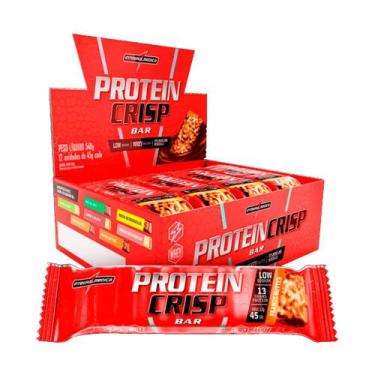 Imagem de Kit 12 Barra de Proteína Crisp Bar Peanut Butter 45g Cada - Integralmé