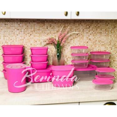 Imagem de  kit potes 21 pote plastico hermeticos cozinha bpa free - CASA BELLA, 