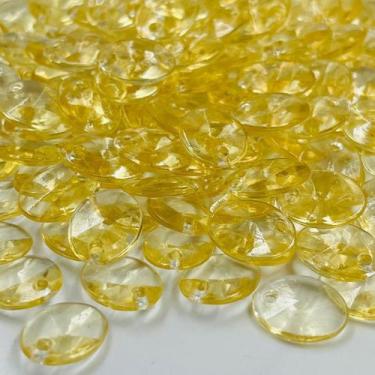 Imagem de Pingente Lentilha 11x14mm 10pçs Oval Acrílico Amarelo 4g - Macall