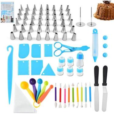 Imagem de Kit de Confeitaria 78 Peças Aço Inox e Plástico Completo - D' Presente