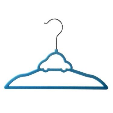 Imagem de Cabide Veludo Infantil Ultrafino 1 Unidade Carro Azul Claro - Member's