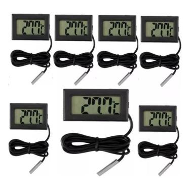 Imagem de Kit 10 Medidor Temperatura Digital Frezer Aquário Chocadeira - Contec