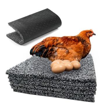 Imagem de 6 peças de almofadas de nidificação de frango, forros de caixa de ninho laváveis, tapetes reutilizáveis para galinheiros, 30 x 30 cm