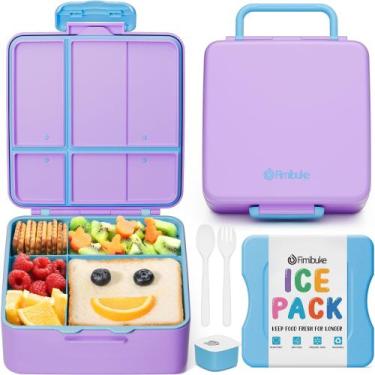 Imagem de Lancheira Fimibuke Chill Bento Box 1065mL com 4 compartimentos com bol
