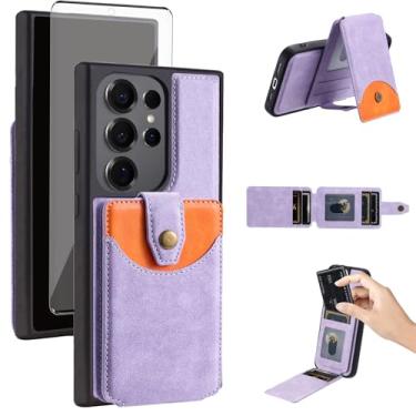 Imagem de Asuwish Capa de celular para Samsung Galaxy S23 Ultra 5G carteira compatível com protetor de tela Magsafe Slim Stand compartimento para cartão de crédito S23Ultra 23S S 23 23Ultra 6,8 polegadas