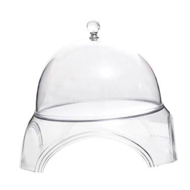 Imagem de Ｂｅｓｇａ Suporte para Bolo com Tampa, Bandeja para Exibição de E Frutas, Prato para Servir Aperitivos para Festas Festivas E Banquetes, 22.5 Cm X 24.5 Cm