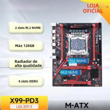 Imagem de Placa Mãe Intel Xeon E5 2696 2678 2676 2673 2666 V3 Suporte HUANANZHI 