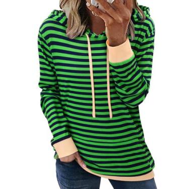 Imagem de Moletom com capuz Onlypuff para mulheres, moletom moderno, verde, S