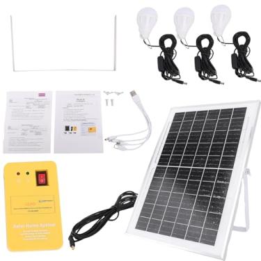 Imagem de Asixxsix Gerador Solar Portátil, Estação de Energia Portátil Com Portas de Carregamento USB e Lanterna LED, Kit de Gerador de Painel de Energia Solar para Acampar Emergência de Pesca Ao