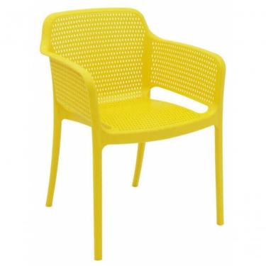 Imagem de Cadeira Tramontina Gabriela Em Fibra De Vidro Amarelo