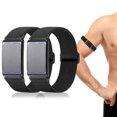 Imagem de Oanux Pulseira esportiva elástica de 22 mm compatível com Amazfit Helio, pulseira de bíceps de nylon macio elástico de liberação rápida para Garmin Venu 3/Venu 2/Vivoactive 4/Forerunner 255 265