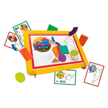 Imagem de Brinquedo Educativo Jogo Formas Magnéticas Infantil
