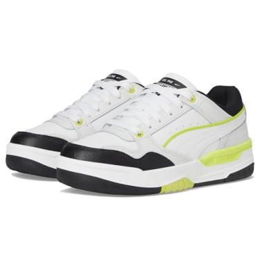 Imagem de PUMA Tênis unissex infantil retrô (criança grande), Preto/Branco/Lime Smash, 20