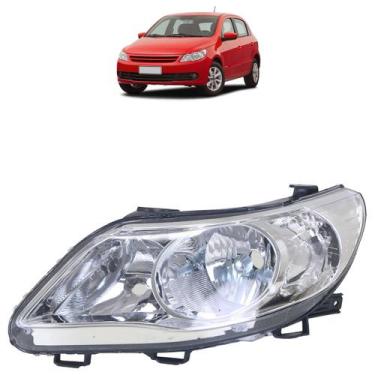 Imagem de Farol Dianteiro Gol 2008 A 2013 Saveiro Voyage G5 Máscara Cromada - Au