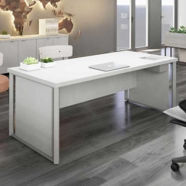 Imagem de Mesa Escritório 1,80m c/ Cx de Tomadas e Porta Objetos F5 - F5 Office 