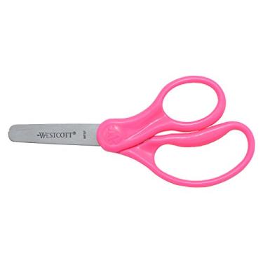 Imagem de (Rosa neon) - tesoura Westcott Classic Kids, ponta romba, 13 cm, rosa neon (15967)