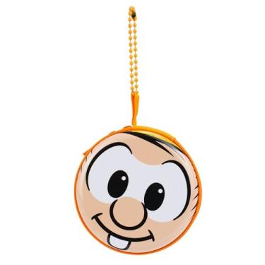 Imagem de Porta Moeda Circular Chico Bento, Metal e Poliéster, 7,5 cm, Vermelho, Turma da Mônica