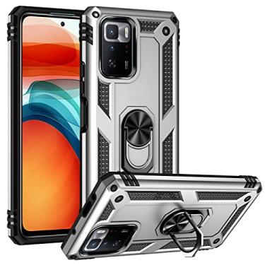 Imagem de SORAKA Capa para Xiaomi POCO X3 Pro com suporte de anel invisível e placa de metal para montagem magnética em carro Capa rígida para PC Capa Xiaomi POCO X3 NFC Capa