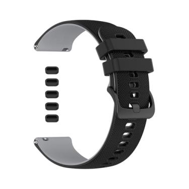 Imagem de MTHGH Pulseira de relógio para smartwatch Garmin Forerunner 265/255/965/955 + plugues antipoeira, 5 peças, pulseira de relógio para Garmin Venu 3/Venu 2, pulseira de silicone macio de substituição