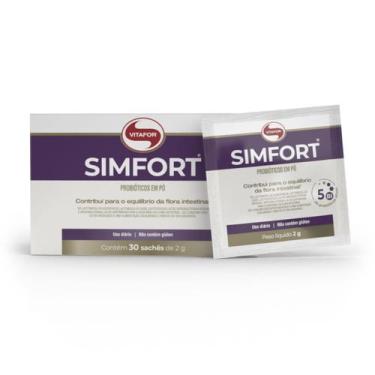 Imagem de Simfort Probiótico 2g Caixa 30 Sachês Vitafor, Sem Sabor