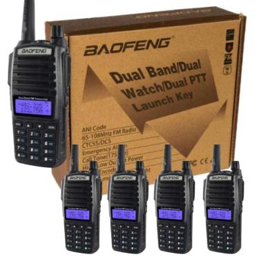 Imagem de Kit 5 Rádios Comunicador Walk Talk Baofeng Dual Band Uv-82