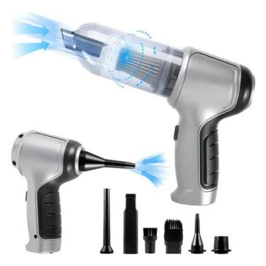 Imagem de Mini Aspirador Pó Portátil Sem Fio Automotivo Soprador 3 Em