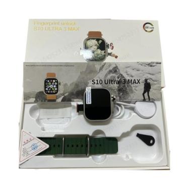 Imagem de Smartwatch Unissex S10 Ultra 3 MAX Com Touch ID 180 graus Câmera Rotat