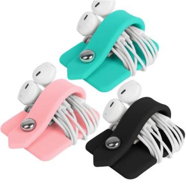 Imagem de Cord Organizer ElfrHino Earbuds Holder, conjunto de 3 fones de ouvido