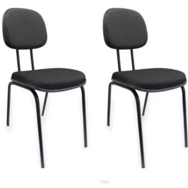 Imagem de Kit 2 Cadeiras Palito Fixa Recepção Igreja Recepção Sala